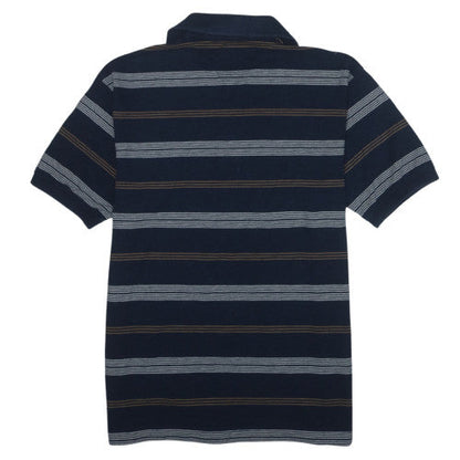 Tommy Hilfiger Men's Blue Striped Cotton Polo Shirt Size L