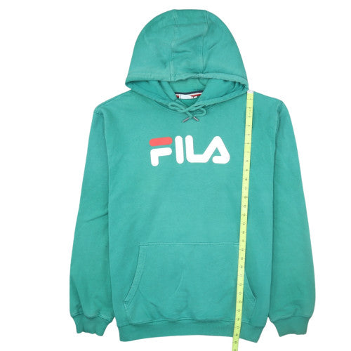 FILA Men’s Green Pullover Hoodie M Logo Graphic Sportswear