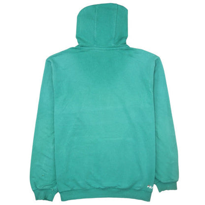 FILA Men’s Green Pullover Hoodie M Logo Graphic Sportswear