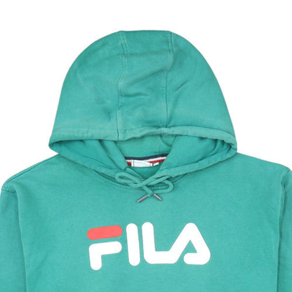 FILA Men’s Green Pullover Hoodie M Logo Graphic Sportswear