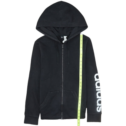 Adidas Men's Black Full Zip Hoodie M Cotton Blend Casual Sportswear