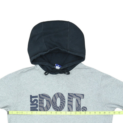 Nike Men's Grey Pullover Hoodie M Graphic Fleece Sportswear