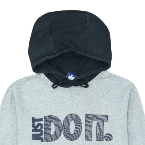 Nike Men's Grey Pullover Hoodie M Graphic Fleece Sportswear