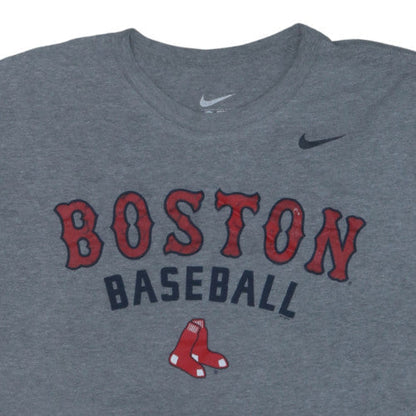 Nike Men's Grey Boston Baseball Graphic T-Shirt XL