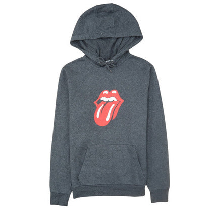 The Rolling Stones Men's Grey Pullover Hoodie M Graphic Fleece