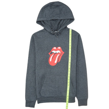 The Rolling Stones Men's Grey Pullover Hoodie M Graphic Fleece