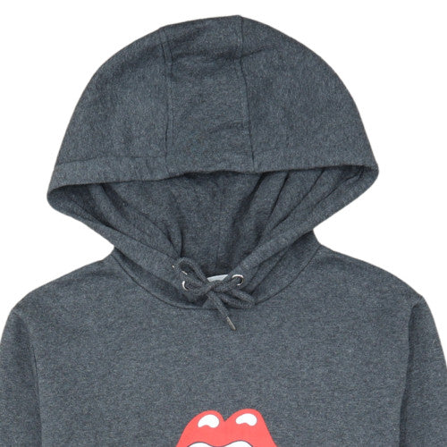 The Rolling Stones Men's Grey Pullover Hoodie M Graphic Fleece