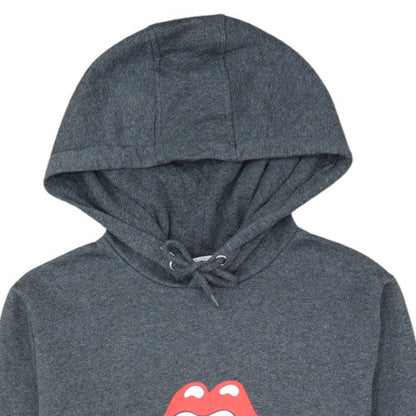 The Rolling Stones Men's Grey Pullover Hoodie M Graphic Fleece