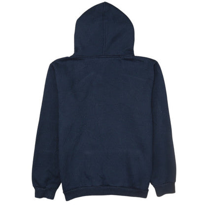 Supreme Men Blue Pullover Hoodie Medium Embroidered Box Logo Fleece