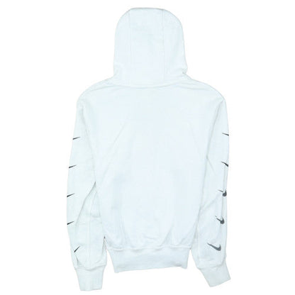 Nike Men's White XS Pullover Hoodie with Logo and Drawstring