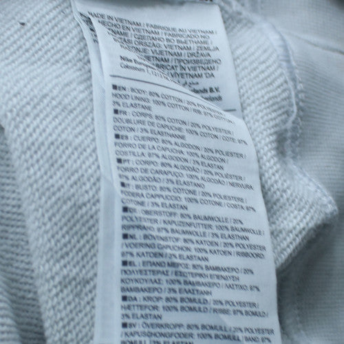 Nike Men's White XS Pullover Hoodie with Logo and Drawstring