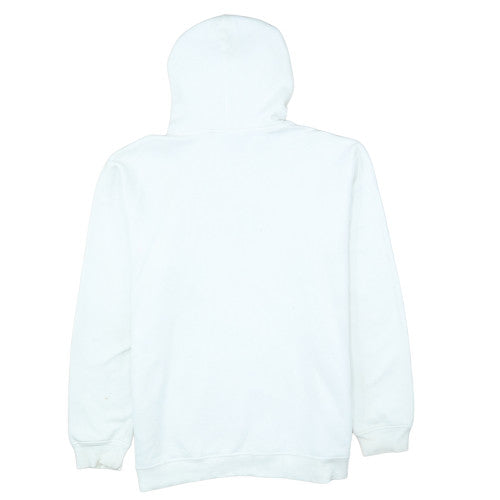 Adidas Men's White Blue Trefoil Pullover Hoodie Size M