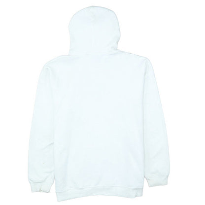 Adidas Men's White Blue Trefoil Pullover Hoodie Size M