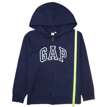 GAP Mens Blue Full Zip Hoodie XL Fleece Cotton Blend