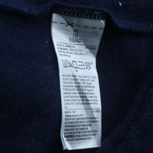 GAP Mens Blue Full Zip Hoodie XL Fleece Cotton Blend