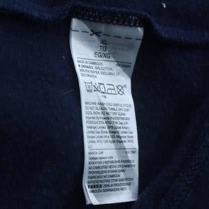 GAP Mens Blue Full Zip Hoodie XL Fleece Cotton Blend