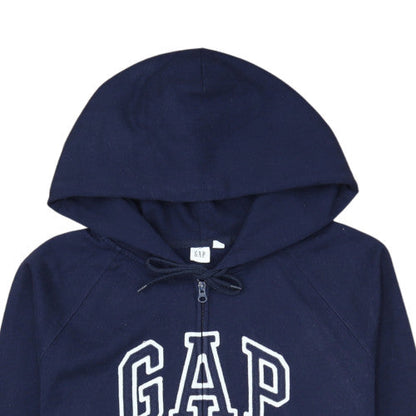 GAP Mens Blue Full Zip Hoodie XL Fleece Cotton Blend