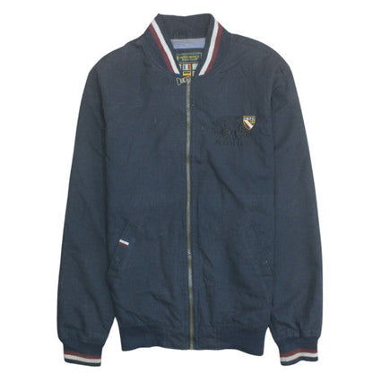 Santa Monica Polo Club Men's Blue Bomber Jacket Size S Cotton Blend