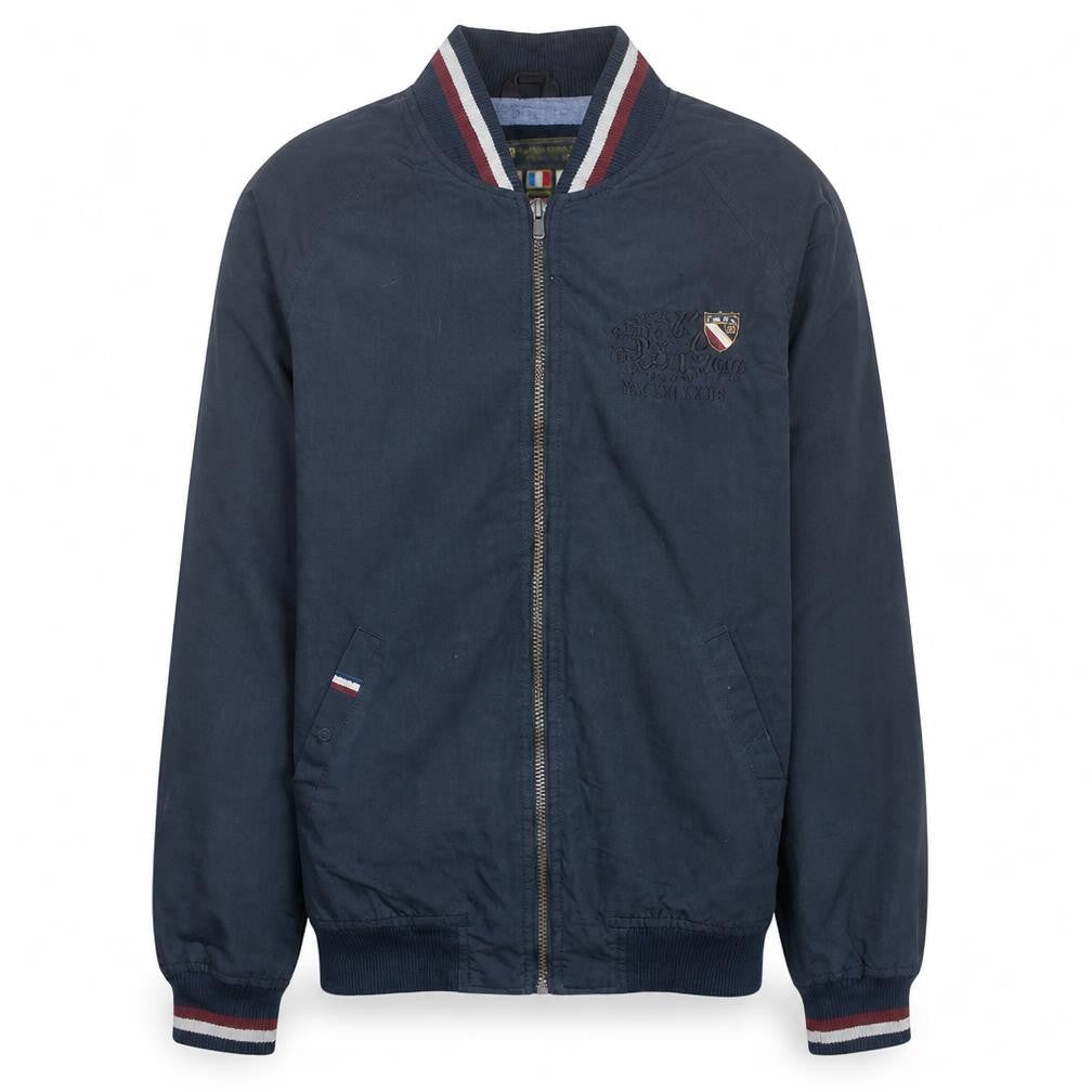 Santa Monica Polo Club Men's Blue Bomber Jacket Size S Cotton Blend