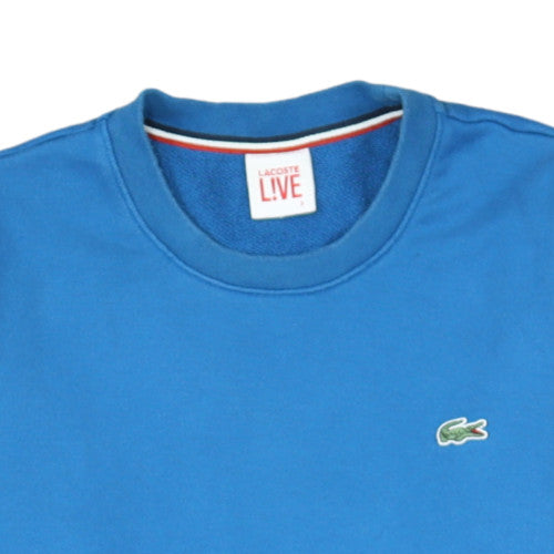 Lacoste Live Men's Blue Cotton Crew Neck Sweatshirt Size S