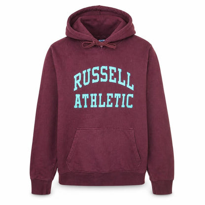 Russell Athletic Men's Red Pullover Hoodie L Logo Sportswear