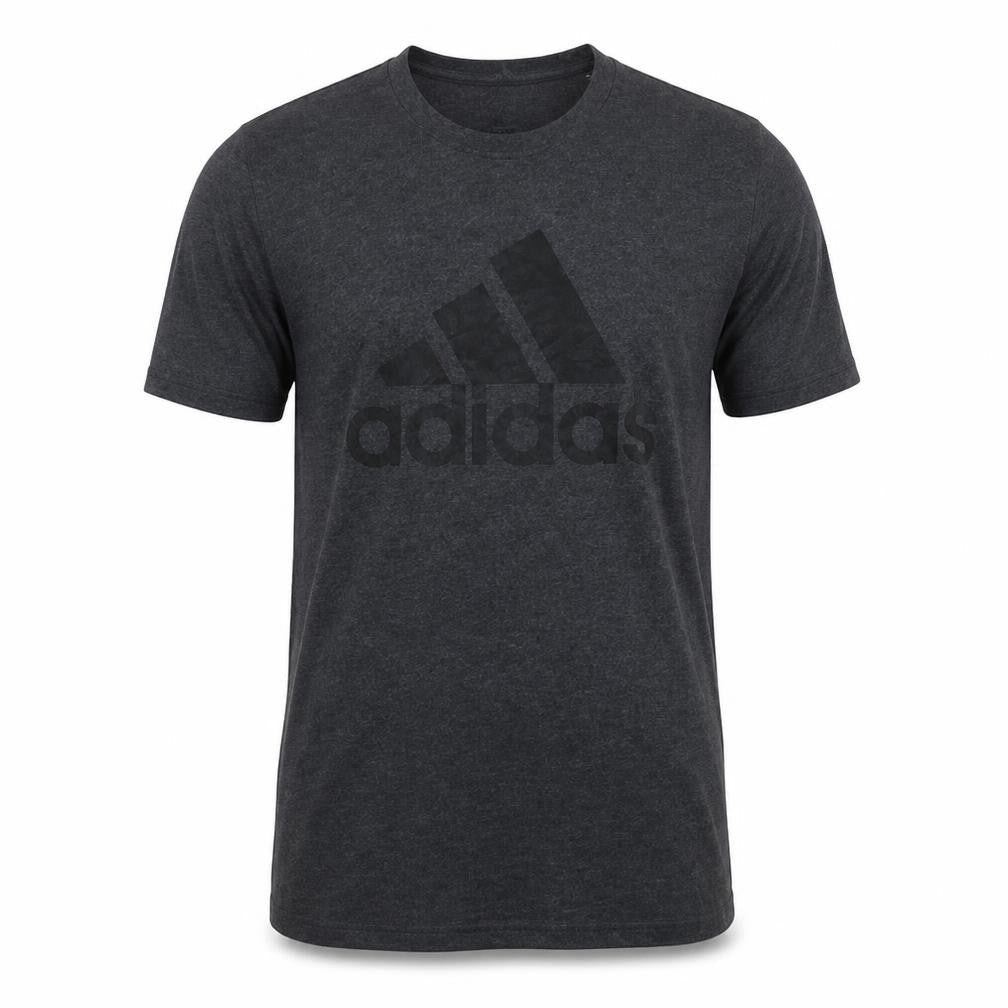Adidas Men's Grey Short Sleeve Logo T-Shirt Medium