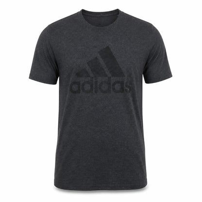 Adidas Men's Grey Short Sleeve Logo T-Shirt Medium