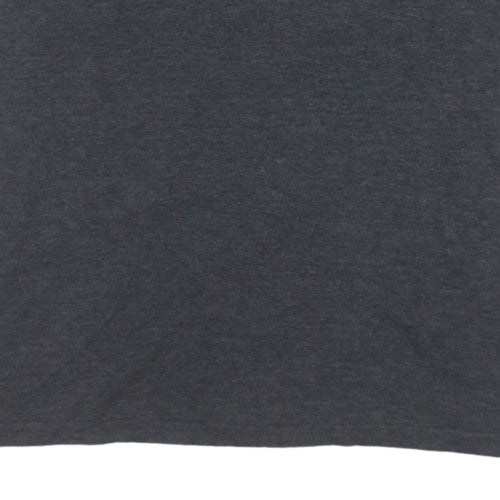Adidas Men's Grey Short Sleeve Logo T-Shirt Medium