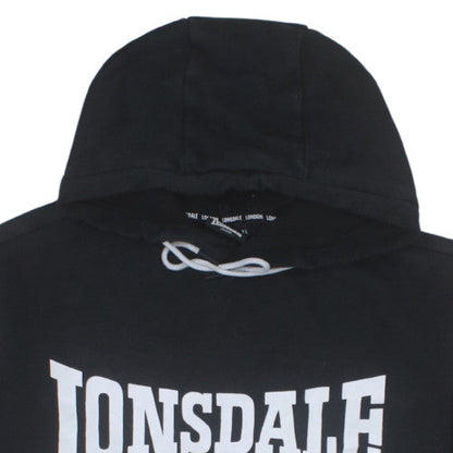 Lonsdale London Mens Black XL Pullover Hoodie Long Sleeve Sportswear