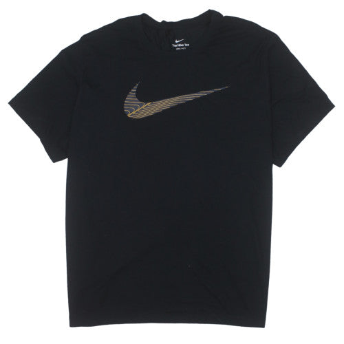 Nike Men's Black 2XL Dri-FIT Logo Short Sleeve T-Shirt