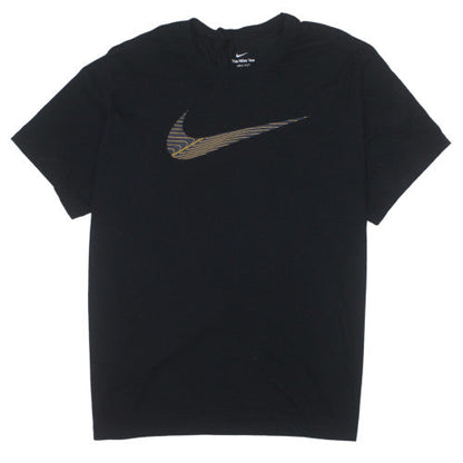 Nike Men's Black 2XL Dri-FIT Logo Short Sleeve T-Shirt