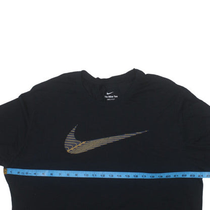 Nike Men's Black 2XL Dri-FIT Logo Short Sleeve T-Shirt