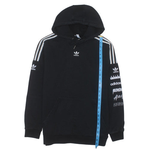 Adidas Mens Black Pullover Hoodie Size L Graphic Print Sportswear
