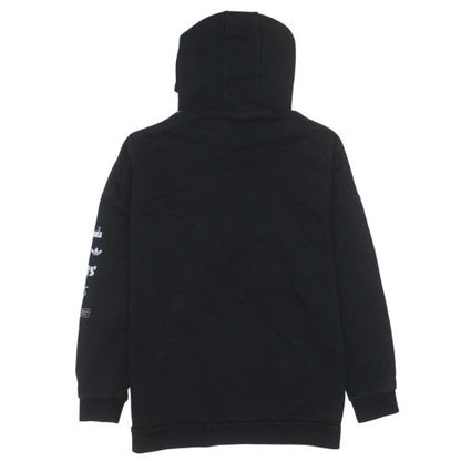 Adidas Mens Black Pullover Hoodie Size L Graphic Print Sportswear