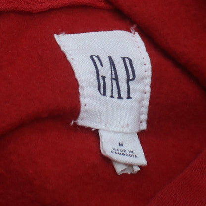 GAP Men's Red Pullover Hoodie M Cotton Blend Classic Style