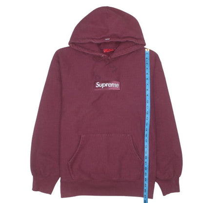 Supreme Men's Red Pullover Hoodie L Logo Fleece Streetwear