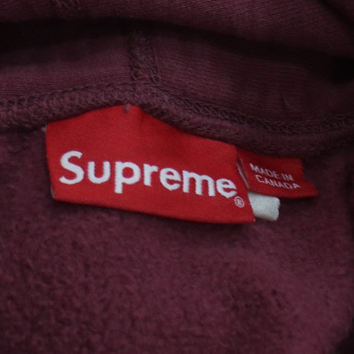 Supreme Men's Red Pullover Hoodie L Logo Fleece Streetwear