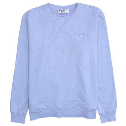 FILA Men's Blue Crew Neck Long Sleeve Cotton Blend Sweatshirt - Size L