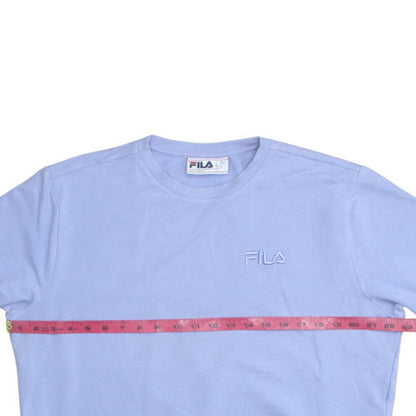 FILA Men's Blue Crew Neck Long Sleeve Cotton Blend Sweatshirt - Size L
