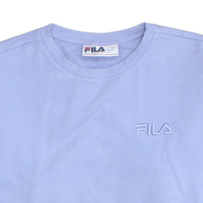 FILA Men's Blue Crew Neck Long Sleeve Cotton Blend Sweatshirt - Size L