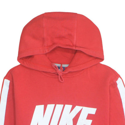 Nike Men's Red Pullover Hoodie M Logo Fleece Sportswear