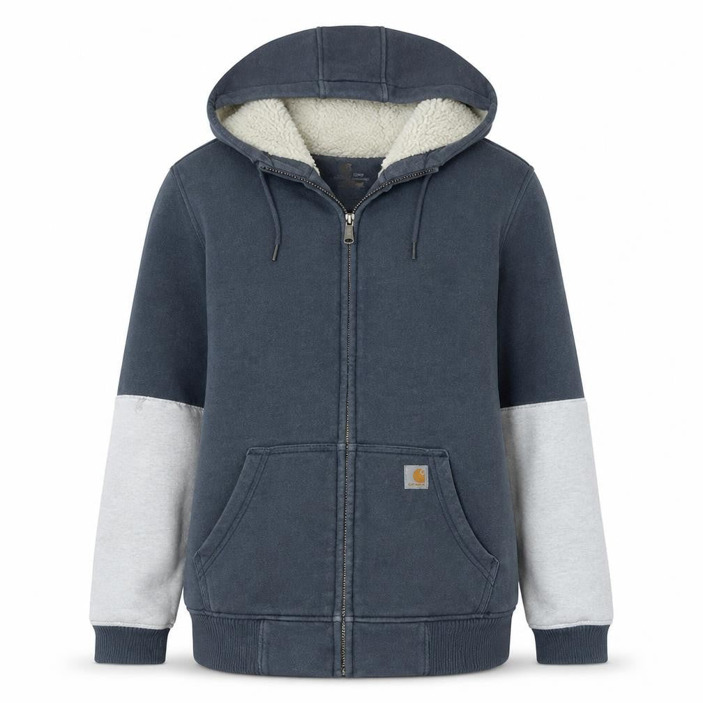 Carhartt Women's Blue Relaxed Fit Hooded Lined Jacket Size 14