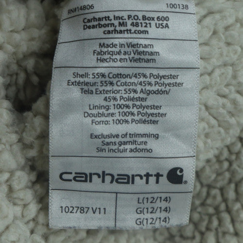 Carhartt Women's Blue Relaxed Fit Hooded Lined Jacket Size 14