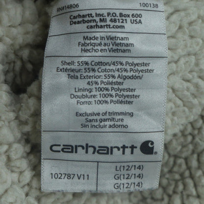 Carhartt Women's Blue Relaxed Fit Hooded Lined Jacket Size 14