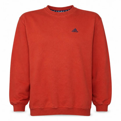 Adidas Men's Red Pullover Crew Neck Fleece Sweatshirt Size M
