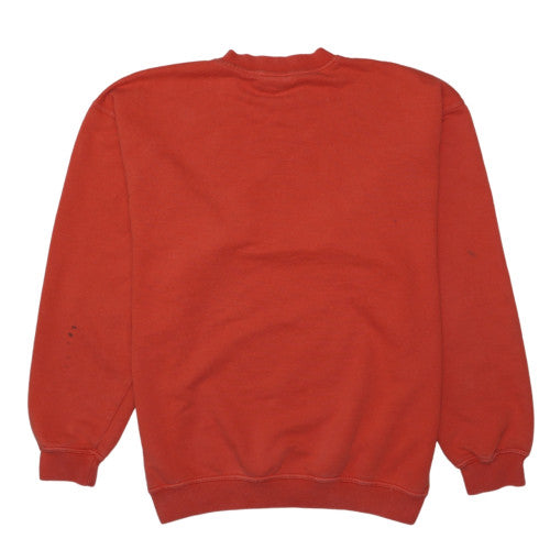Adidas Men's Red Pullover Crew Neck Fleece Sweatshirt Size M