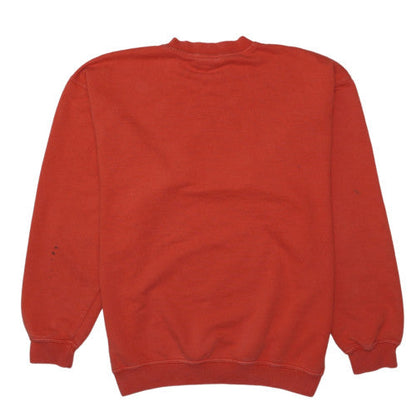 Adidas Men's Red Pullover Crew Neck Fleece Sweatshirt Size M
