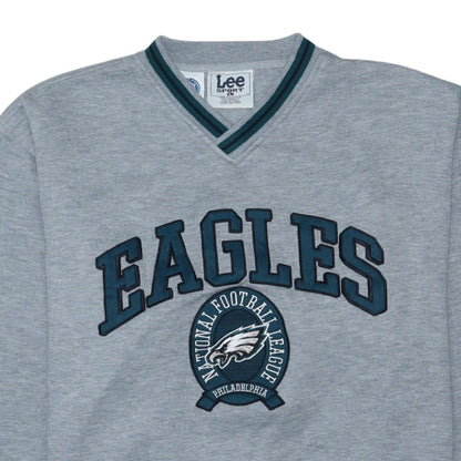 Lee Sport Men’s Grey V-Neck Eagles NFL Sweatshirt Size L