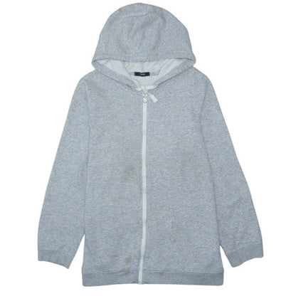 George Women Grey Full Zip Hoodie Size 22 Cotton Blend Casual