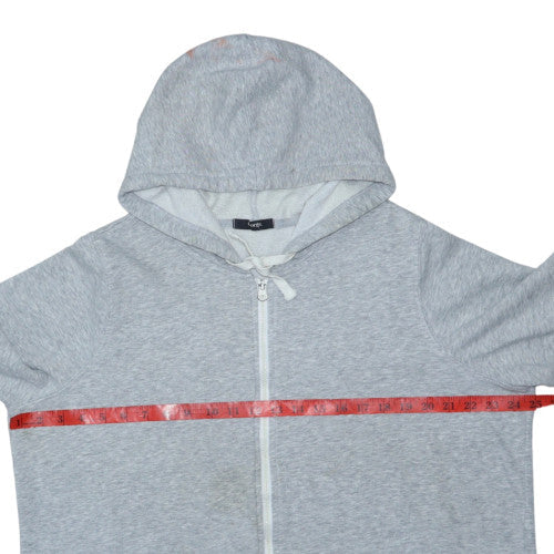 George Women Grey Full Zip Hoodie Size 22 Cotton Blend Casual